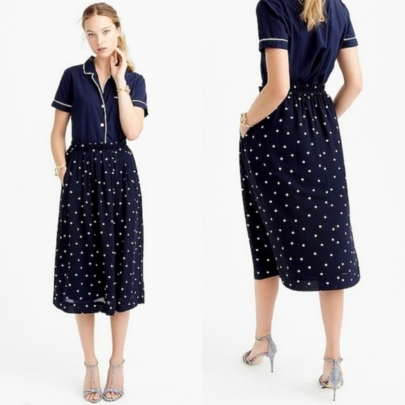 j crew polka dot skirt